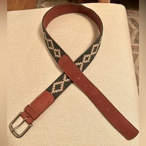 La Matera green woven men’s belt